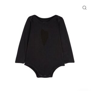 Black Long Sleeve Baby Onesie by Wolf and Rita